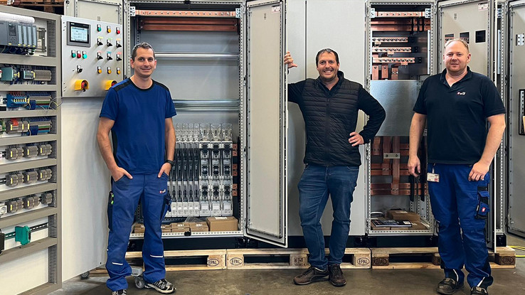 From left to right: Michael Friedle, Alexander Krabacher and Christoph Alber - all EWR Technik GmbH employees in plant construction