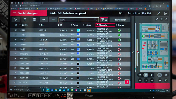 Creation of the digital twin of the control cabinet The digital twin of the control cabinets is created in EPLAN Pro Panel